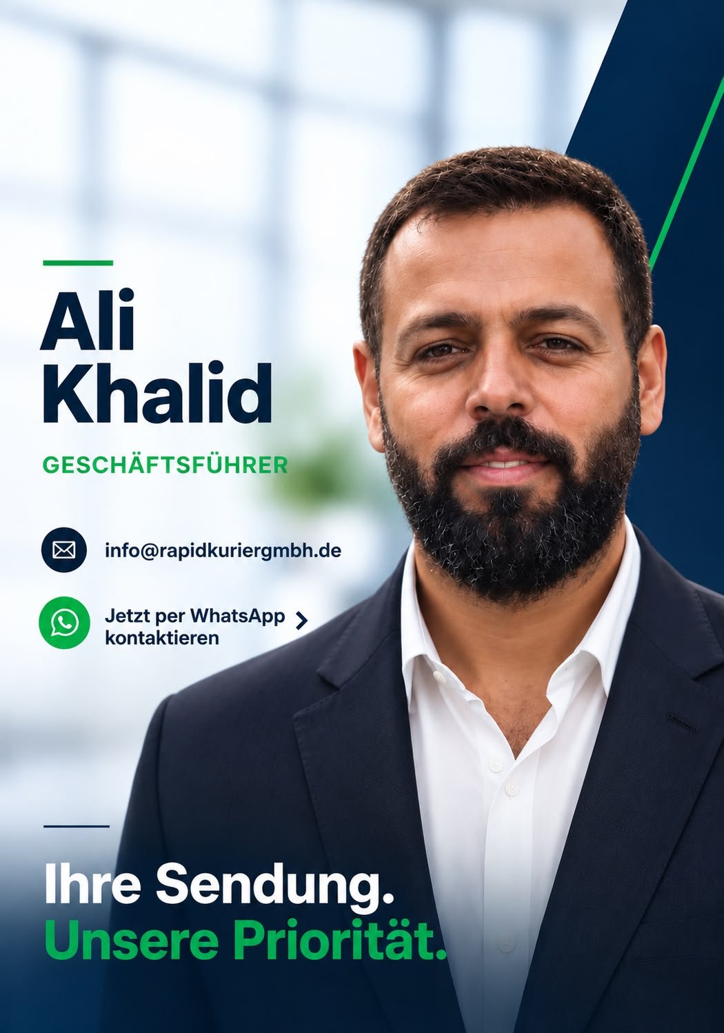 Ali Khalid, Geschäftsführer der Rapid Kurier GmbH